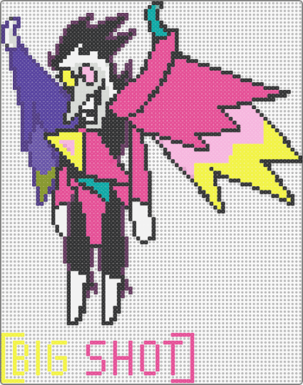 Neo spamton with [BIG SHOT] - pink,deltarune,neo,undertale,shot,big