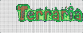 Terraria Test - terraria,gaming,sandbox,adventure,logo,game title,pixel art,green