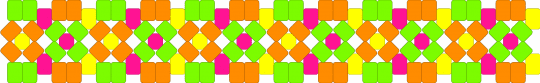 01 - sherbet,cuff,green,orange,hot pink,pink,yellow,xbase