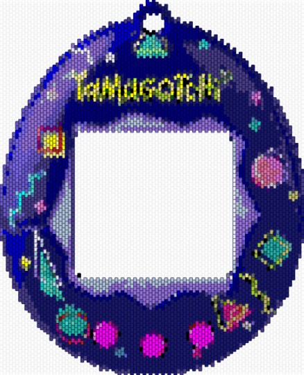 Just a Tomagatchi I rendered - purple,blue