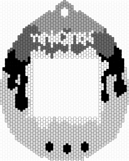 Inky Cap Mushroom Tamagotchi - white,beige,gray,tamagotchi