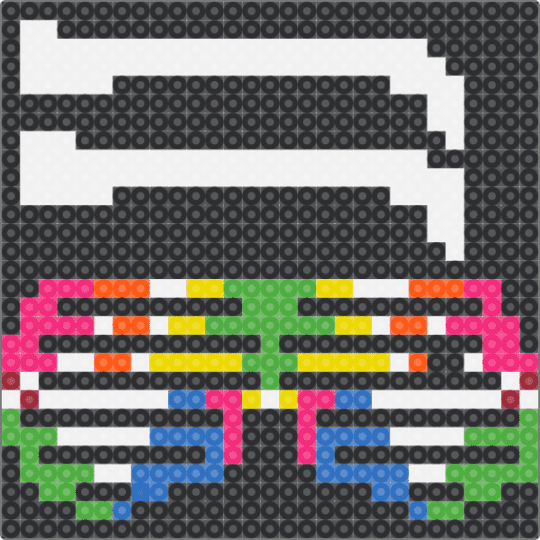 brighteyes' glasses (fail) - black,white,pink,green,colorful,roblox
