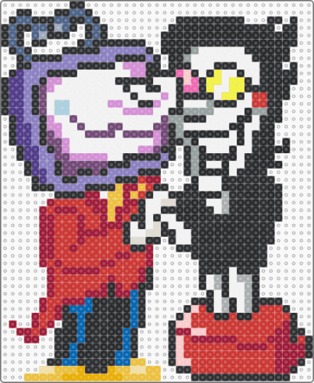 Deltarune Spamtenna kiss - black,pink,red