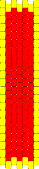 Bag side - red,yellow,bag,kandi,peyote stitch