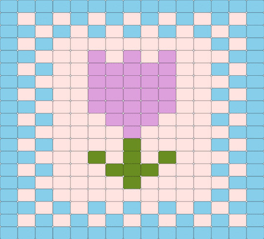flower 2 - tulip,light blue