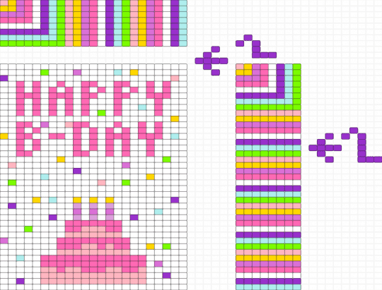 happy birthday bag - white,pink