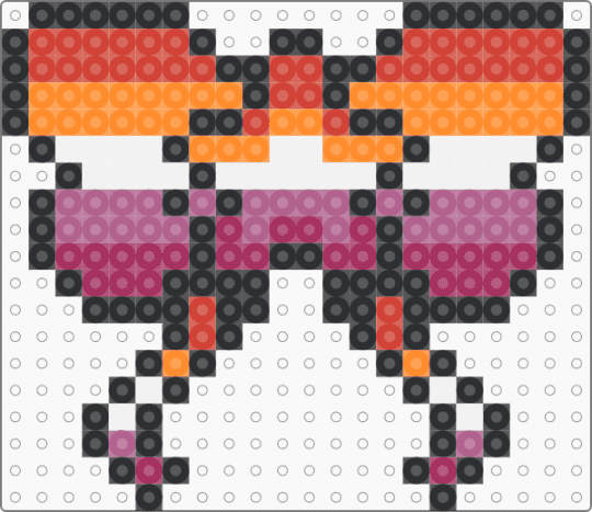 lesbian star bow !! pride - pink,lesbian,pride,bow,accessory,cute,colorful,perler,rainbow