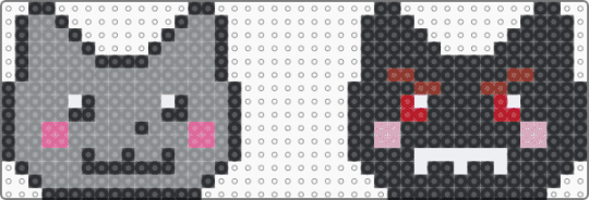 nyan cat / tac nayn double sided keychain!! - black,gray,nyan cat,tac nayn,cute,cat,rainbow,emo,scene,scenecore
