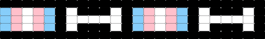 Trans bone outline - black,light blue,pink
