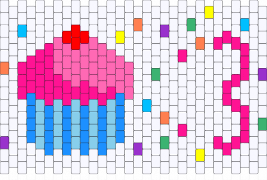 Cupcake :3 - white,light blue,pink
