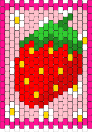 Strawberry Bag Panel - strawberry,fruit,food,bag,panel,sweet,vibrant red,green