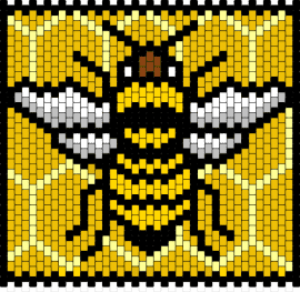 Bee - bee,honeycomb,panel,insect,winged,geometric,yellow,black