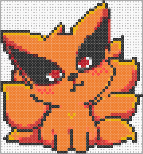 Nine Tails - orange,red,naruto,anime