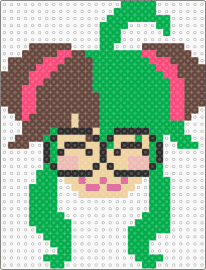 MEYameii - scene,kawaii,character,head,glasses,green