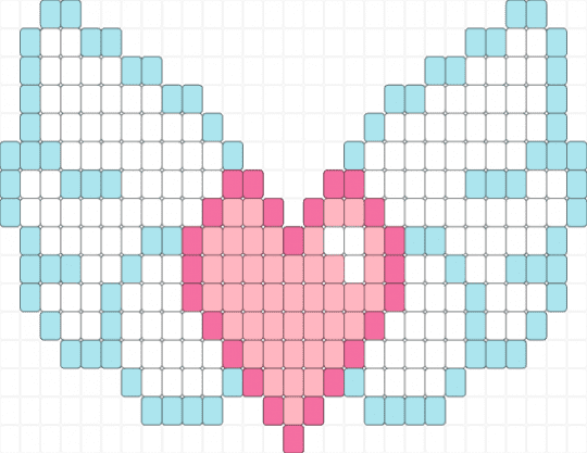 Heart with wings - cute, heart, hearts, kawaii, light blue, love, panel, pastel, pink, pink and white