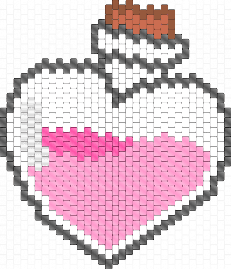 Heart potion - heart, hearts, love, panel, pink, potion, potion bottle, valentine, white