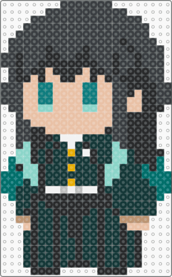 Demon Slayer Tokito Muichiro Sprite - black,teal,beige,demon slayer,kimetsu no yaiba,anime,muichiro,tokito,hashira,tokito muichiro