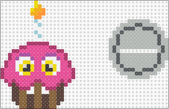 Cupcake Carl w/ Plate Stand - pink,beige,fnaf,five nights at freddys,cupcake,chica,secret of the mimic,standing figure,stand up,monster