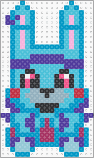FNAF Mini Glam Bonnie - light blue,fnaf,five nights at freddys,security breach,ruin,bonnie,glamrock bonnie,scott cawthon,steel wool studios