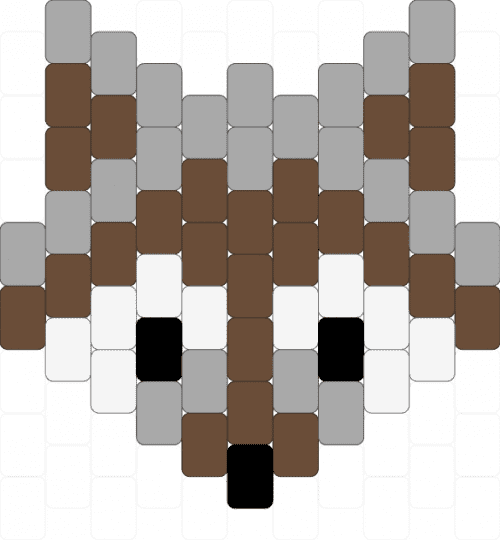 Raccoon charm - beige,brown