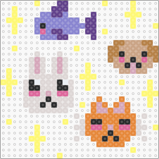 Cute animals! - beige,orange,yellow
