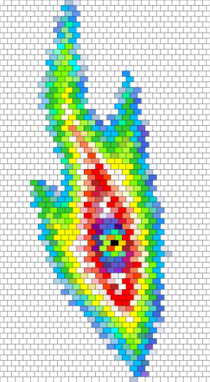 third eye 2 - white,light blue,green,red,colorful