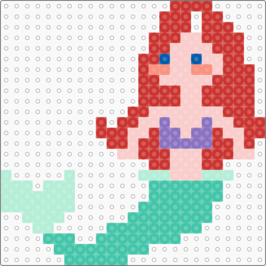 Pop Mermaid - ariel,character,red,beige,teal,mermaid,childhood,cute,redhead,characters,beginner,sillykittykandi,monstergirl