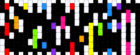 [1.0] glitchy rainbow distortion cuff - black,white,yellow,light blue,colorful,cotddistortion,glitchy,cuff,scene,glitchcore,glitch,weirdcore,rainbow