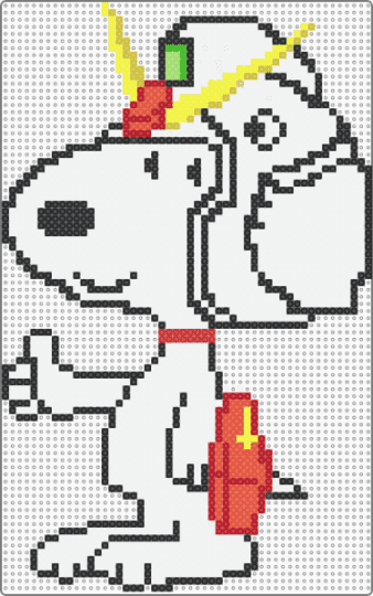 Snoopy Gundam - snoopy,costume,mashup,animal,cartoon,robot,anime,white,yellow,red,gundam,mech