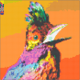 Palaces by Flume - Album Cover (Perler Brand only) - flume,music,edm,dj,album,vibrant,colorful essence,orange