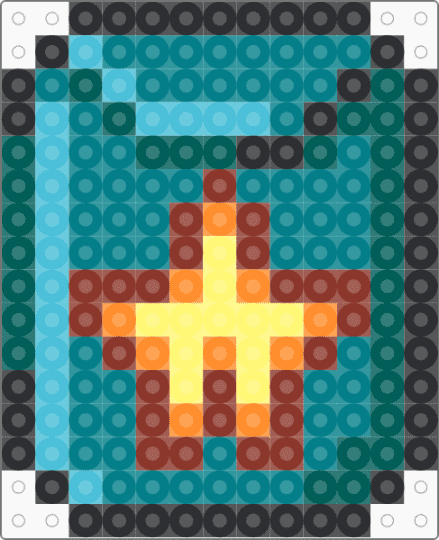 starfruit seeds - teal,gray,red