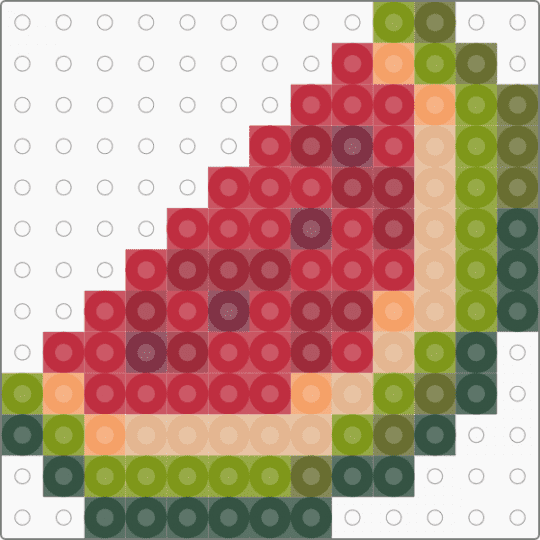 minecraft watermelon slice - gold,red