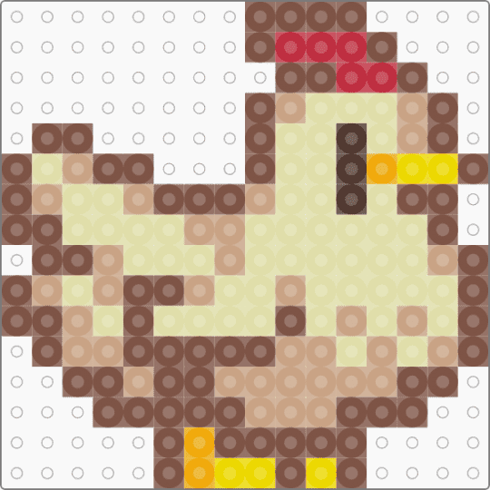 white chicken - tan,beige,yellow
