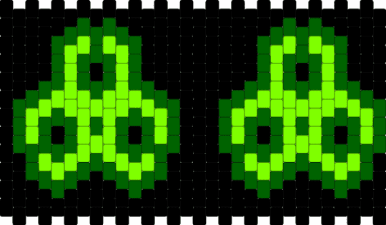 biohazard/radioactive cuff - green,black