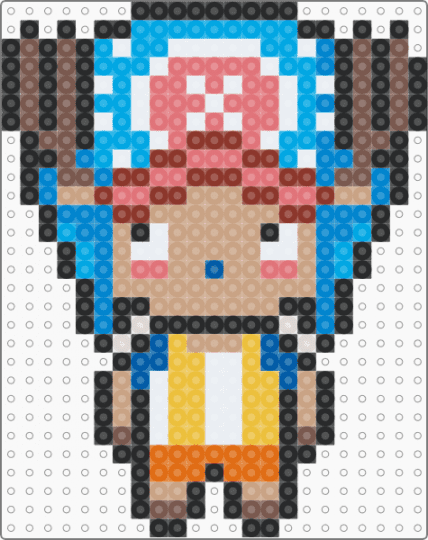 Tony Tony Chopper Post Timeskip - beige,blue,light blue,red,one piece,chopper,tony tony chopper,anime,chibi