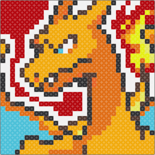 charmander - charizard,panel,portrait,fiery,creature,gaming,video game,pokemon,orange,red,charmander