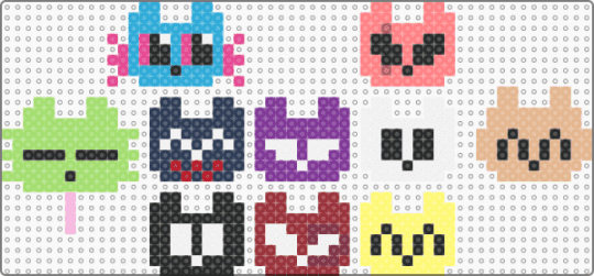 All the Scugs!!! - red,yellow,beige,colorful,rain world,slugcat,slugcats