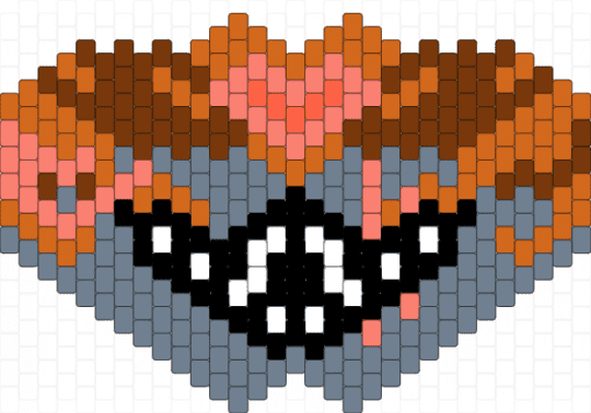 NarrowMouth (OC) Cat Mask - orange,gray,cat,mask,pony beads