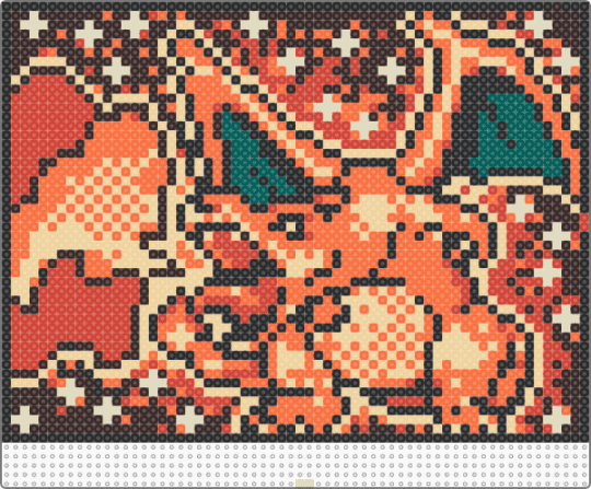 Charizard TCG v2 - charizard,pokemon,panel,fiery,tapestry,trading cards,fire,dragon,gaming,video game,brown,beige,orange