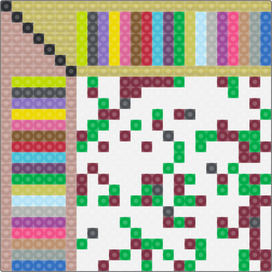 Pokémon Type Effectivness Chart (key in descrip) - beige,yellow,green,brown,colorful,pokemon,effectiveness,chart,table,super effective,not very effective,no effect
