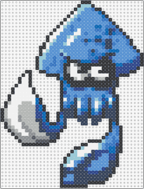 Splatoon Squid Blue - squid,splatoon,video game,character,ink,action,animated,blue