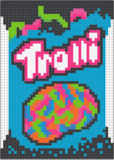 Trolli - trolli,gummy worms,candy,food,pink,light blue