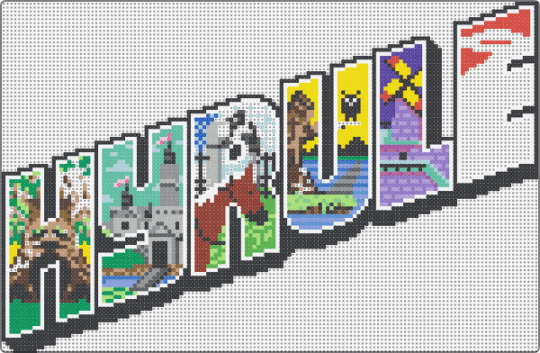Hyrule - green,beige,teal,pink,red,colorful,nintendo,legend of zelda