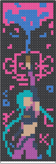 Jinx - black,pink,blue,jinx,ancane,league of legends