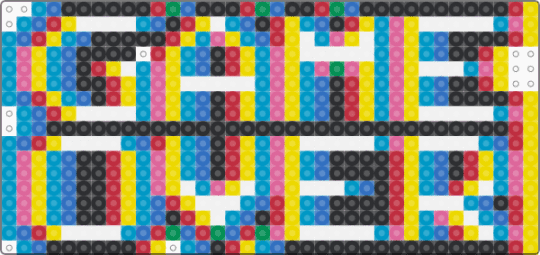 Pixilated Game Over - light blue,blue,yellow,red
