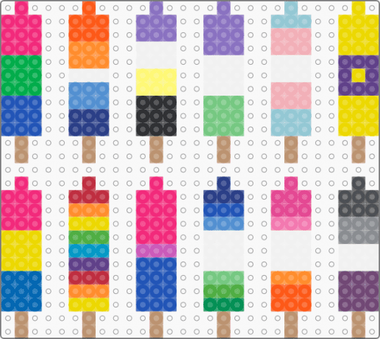 Pride Popsicles - pink,blue,beige,colorful