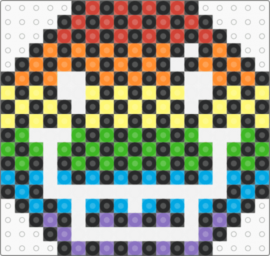 Rainbow face - black,yellow,light blue,colorful,cotdrainbows
