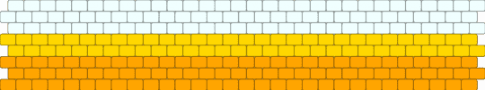 Candy corn flat stitch - orange, yellow