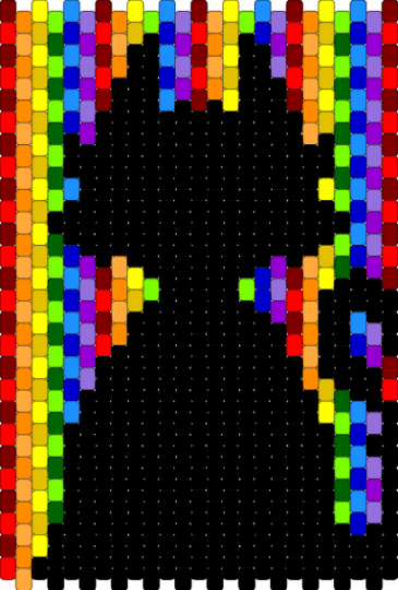 Bag - black,yellow,purple,colorful