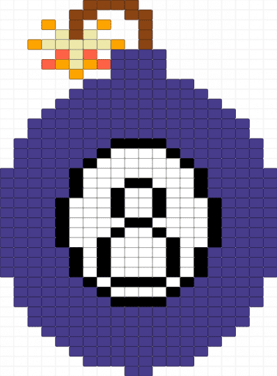 8 ball - 8 ball,bomb,charm,billiards,video game,cartoon,gaming,purple,peacock,skullgirls,peacock skullgirls